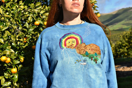 alicia bay laurel embroidered sweatshirt earth mass