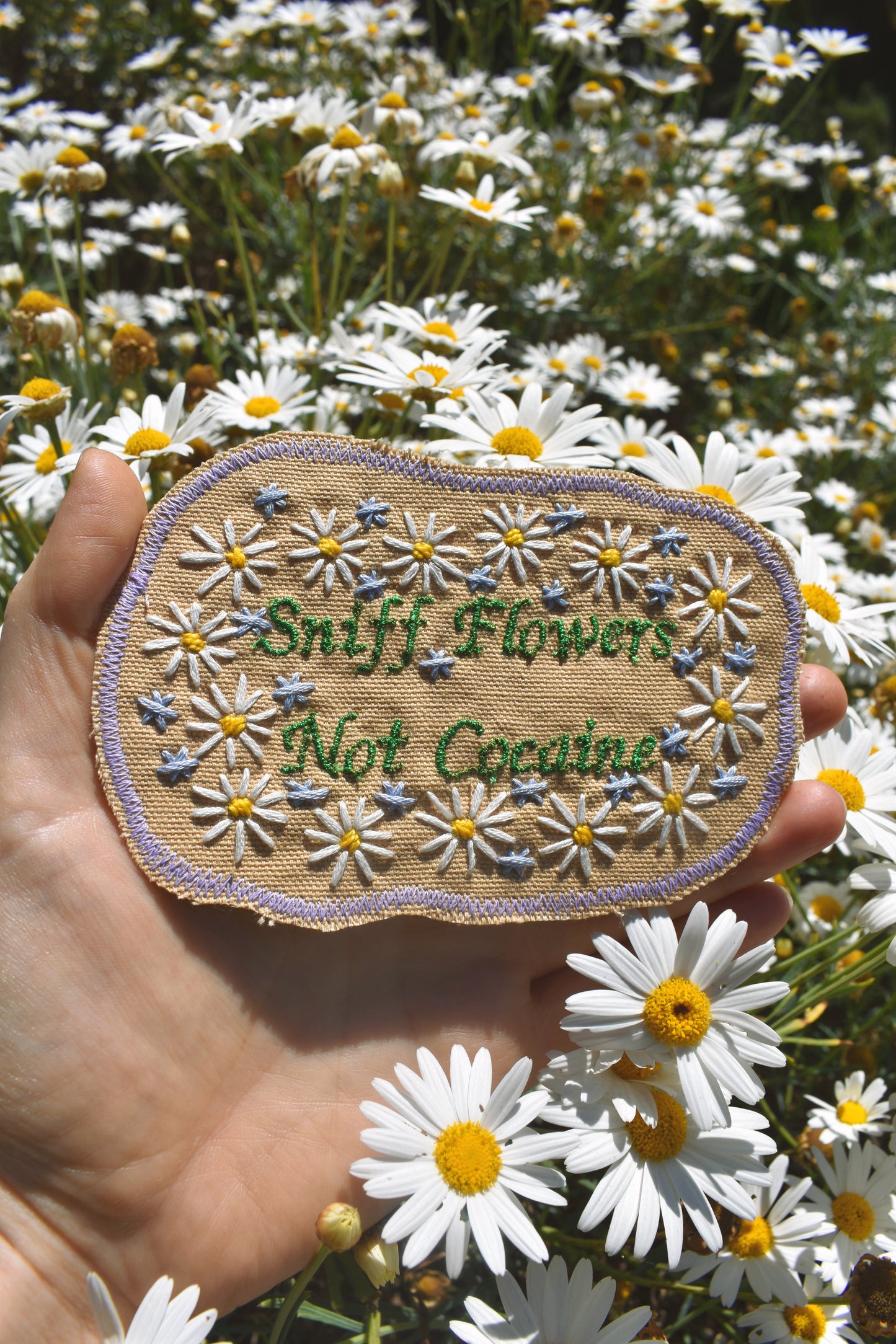 Sound Advice. Handmade Embroidered Patch - Free Shipping