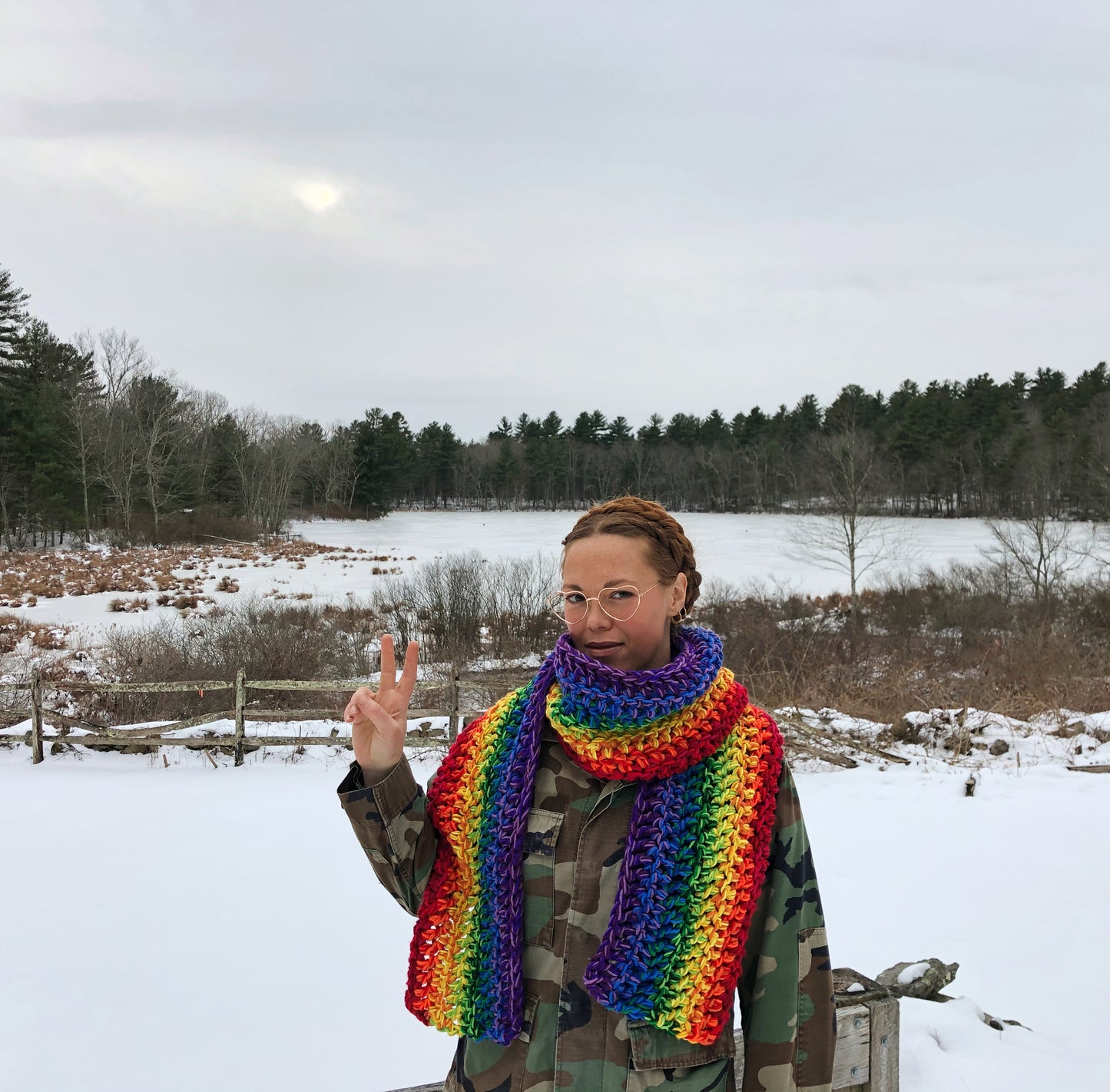 Longest Most Intense Supersonic Rainbow Scarf - One of a Kind and Ready to Ship