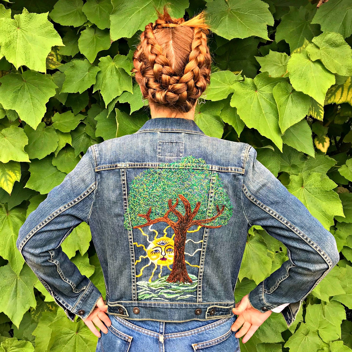 Embroidered Levi's Art Jacket. Cosmic Canopy.