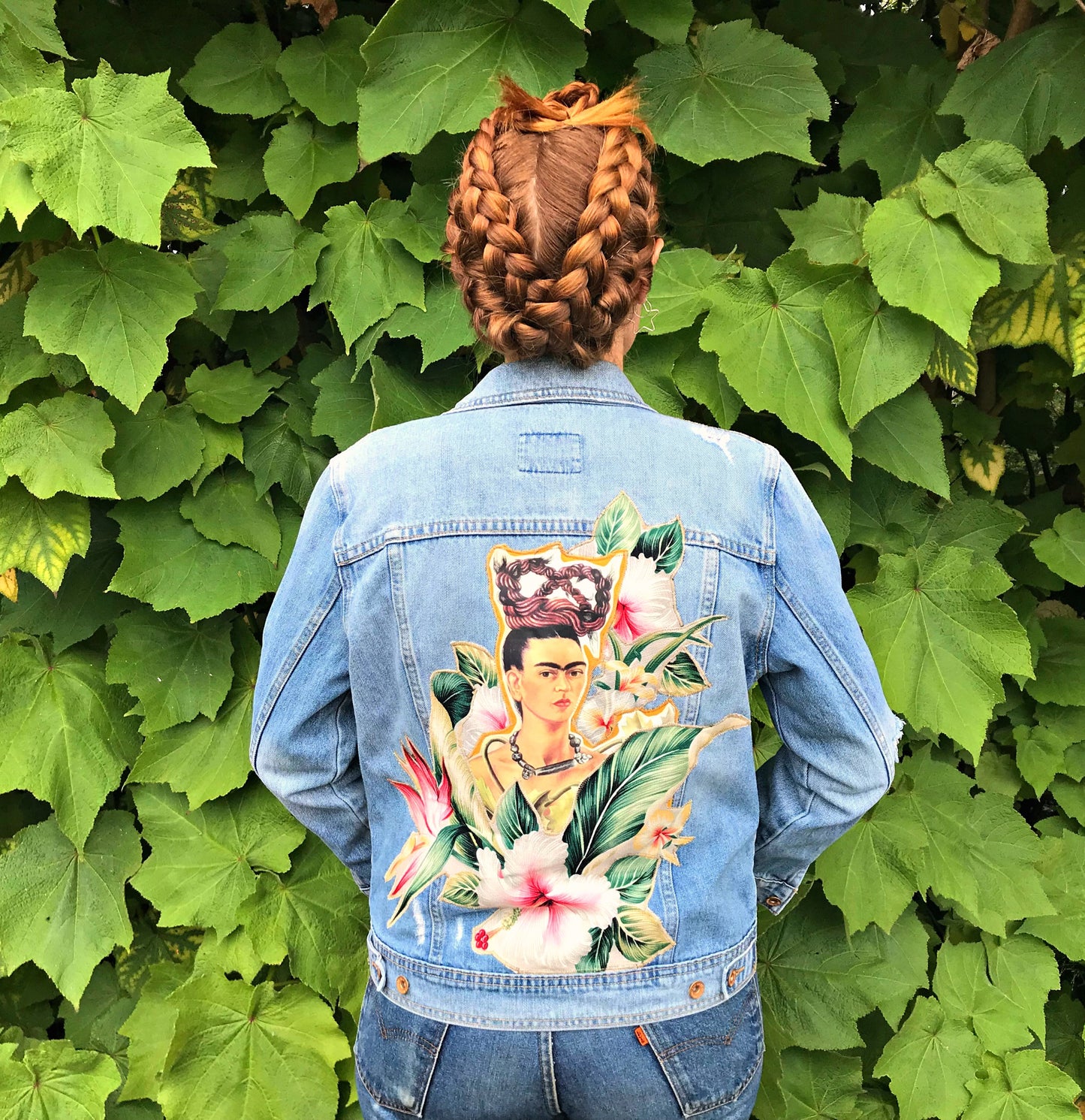 Tropical Frida Kahlo Jean Jacket