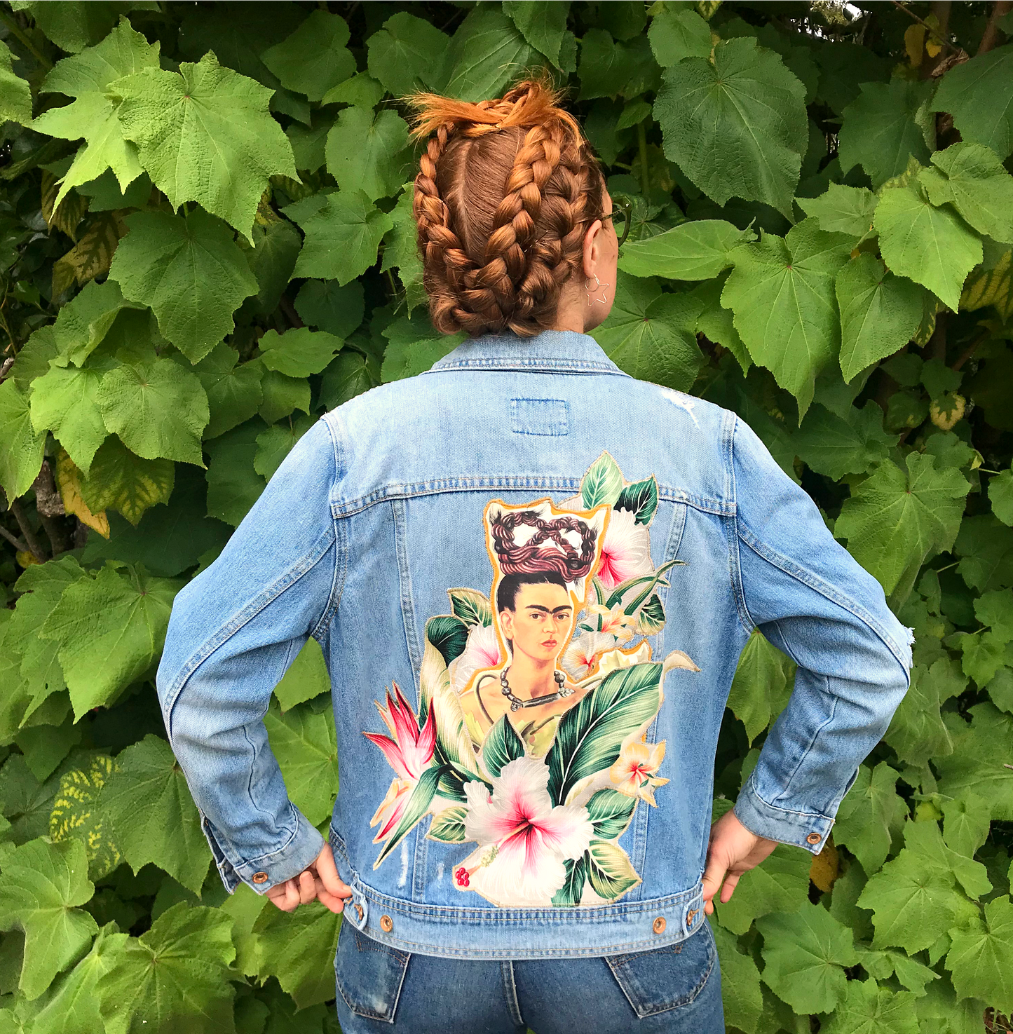 Tropical Frida Kahlo Jean Jacket