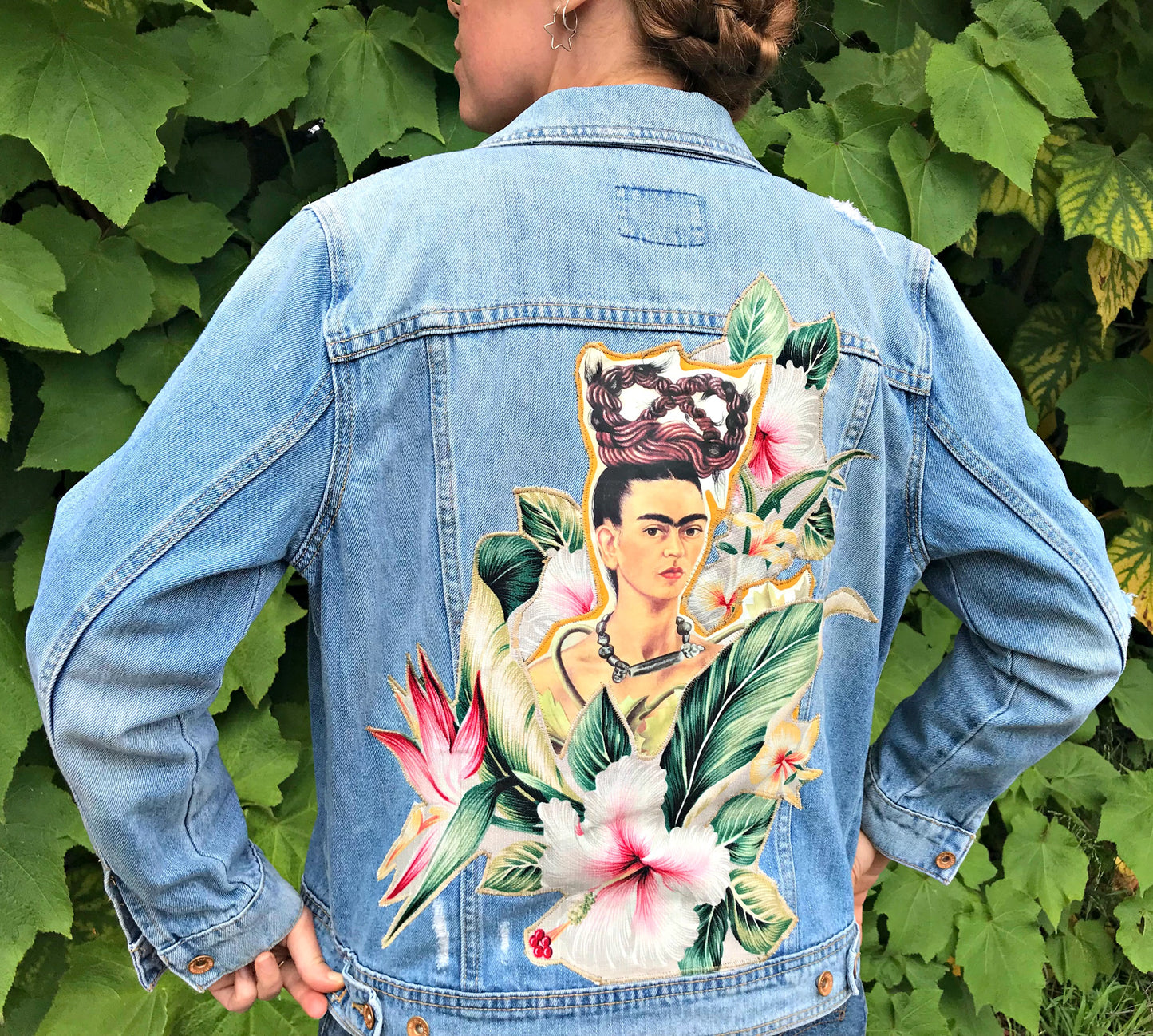 Tropical Frida Kahlo Jean Jacket