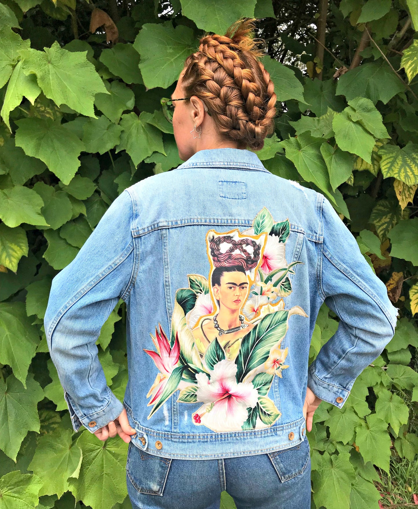 Tropical Frida Kahlo Jean Jacket