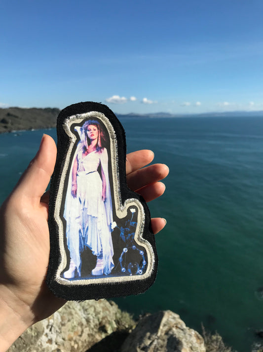 Bella Donna. Handmade Embroidered Denim Stevie Nicks Patch
