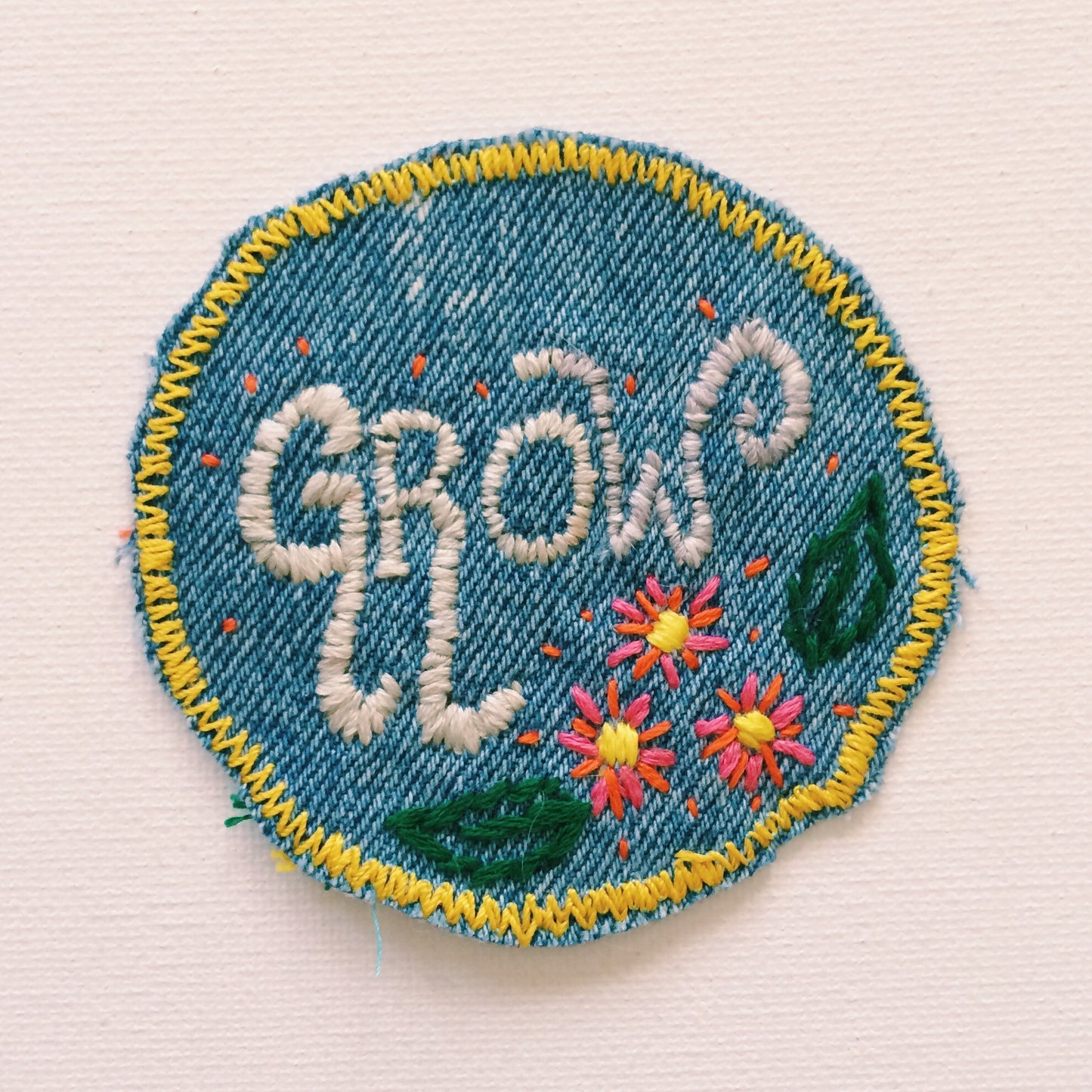 GROW Hand Stitched Patch