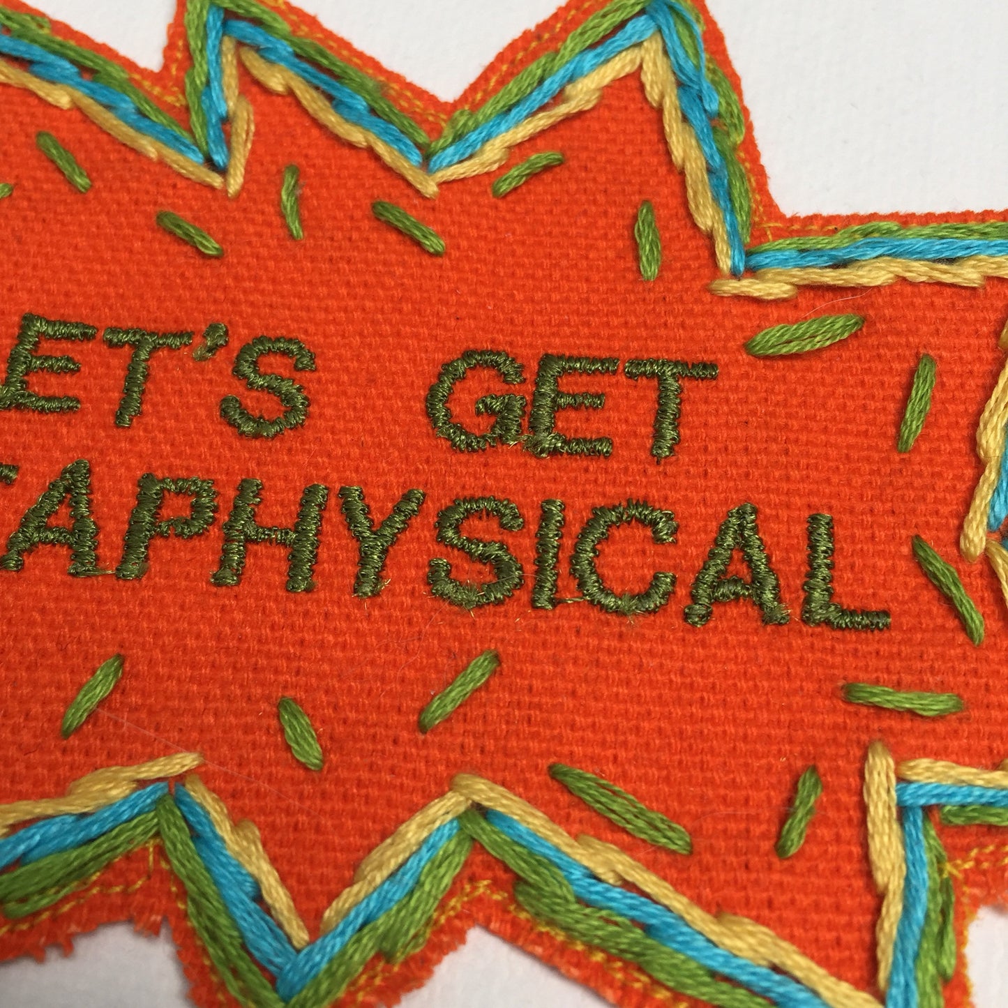 Let's Get Metaphysical! Handmade Embroidered Canvas Patch