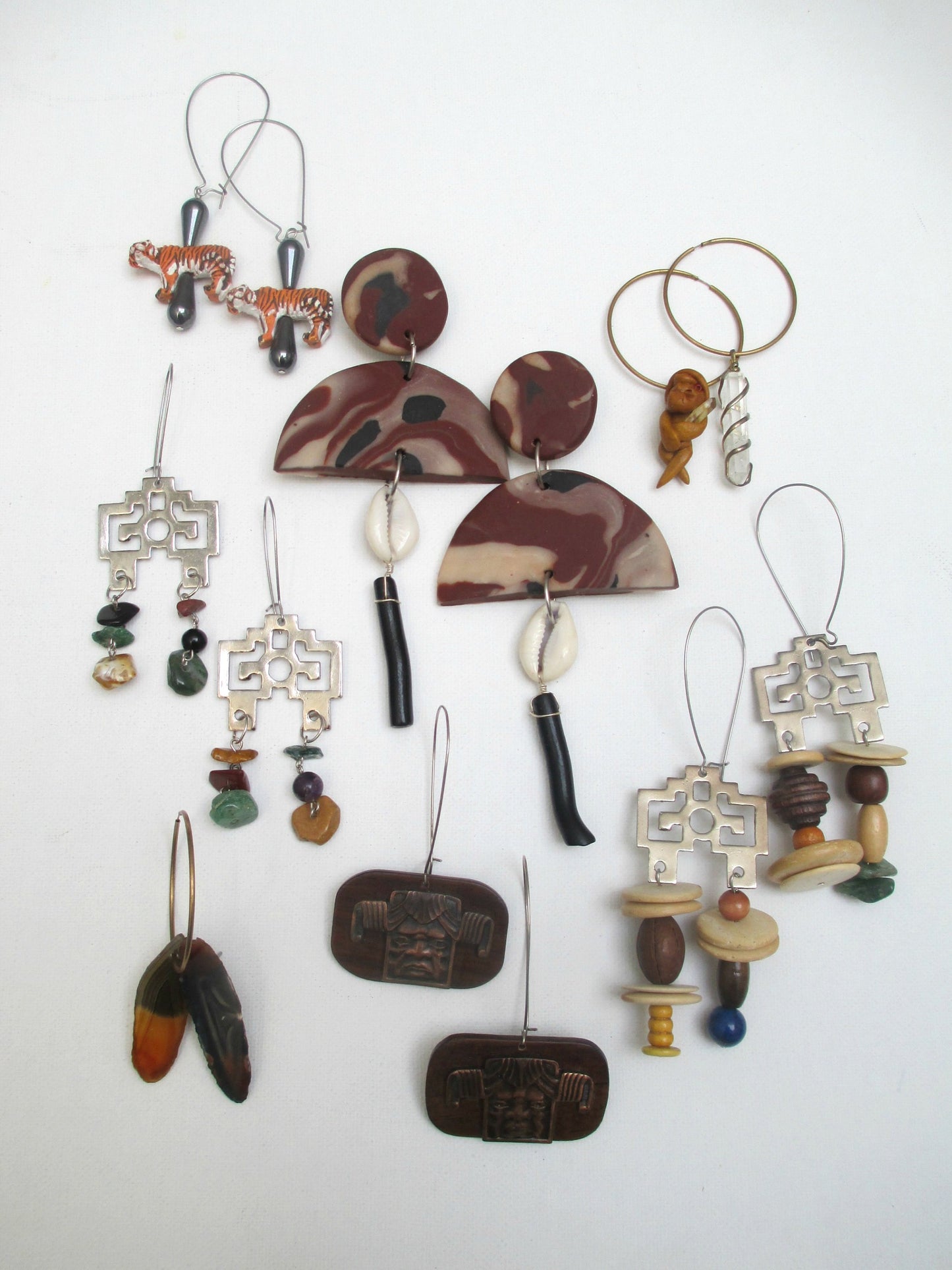 Earth Walker. Extra Large Statement Earrings