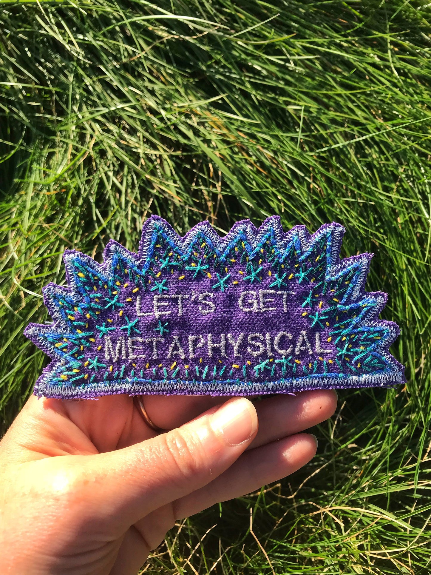 Let's Get Metaphysical - Handmade Embroidered Patch