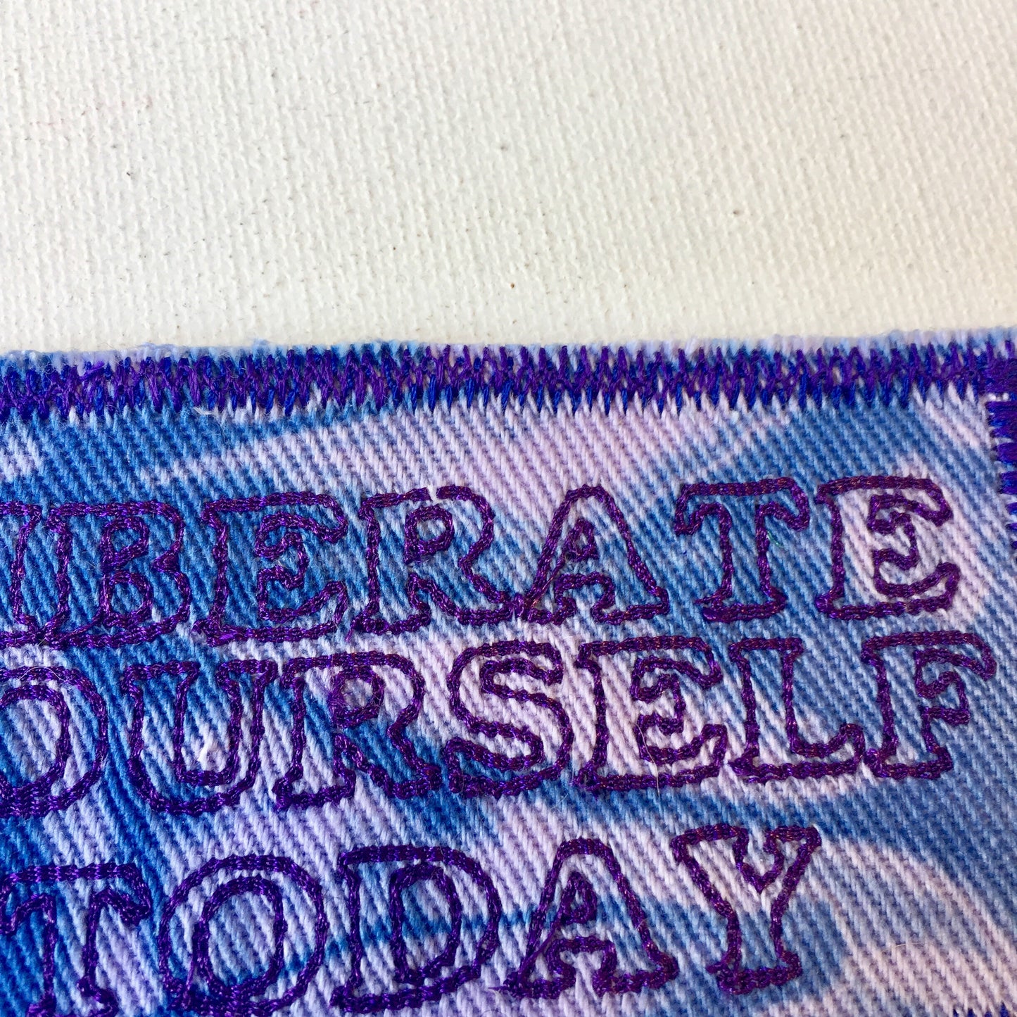 Operation Liberation! Handmade Embroidered Canvas Patch.