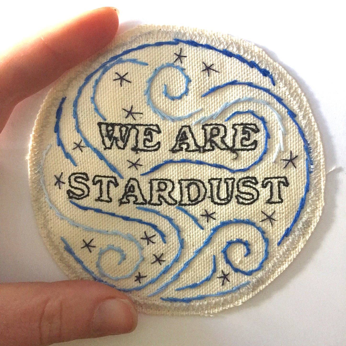 We Are Stardust. Embroidered Canvas Patch