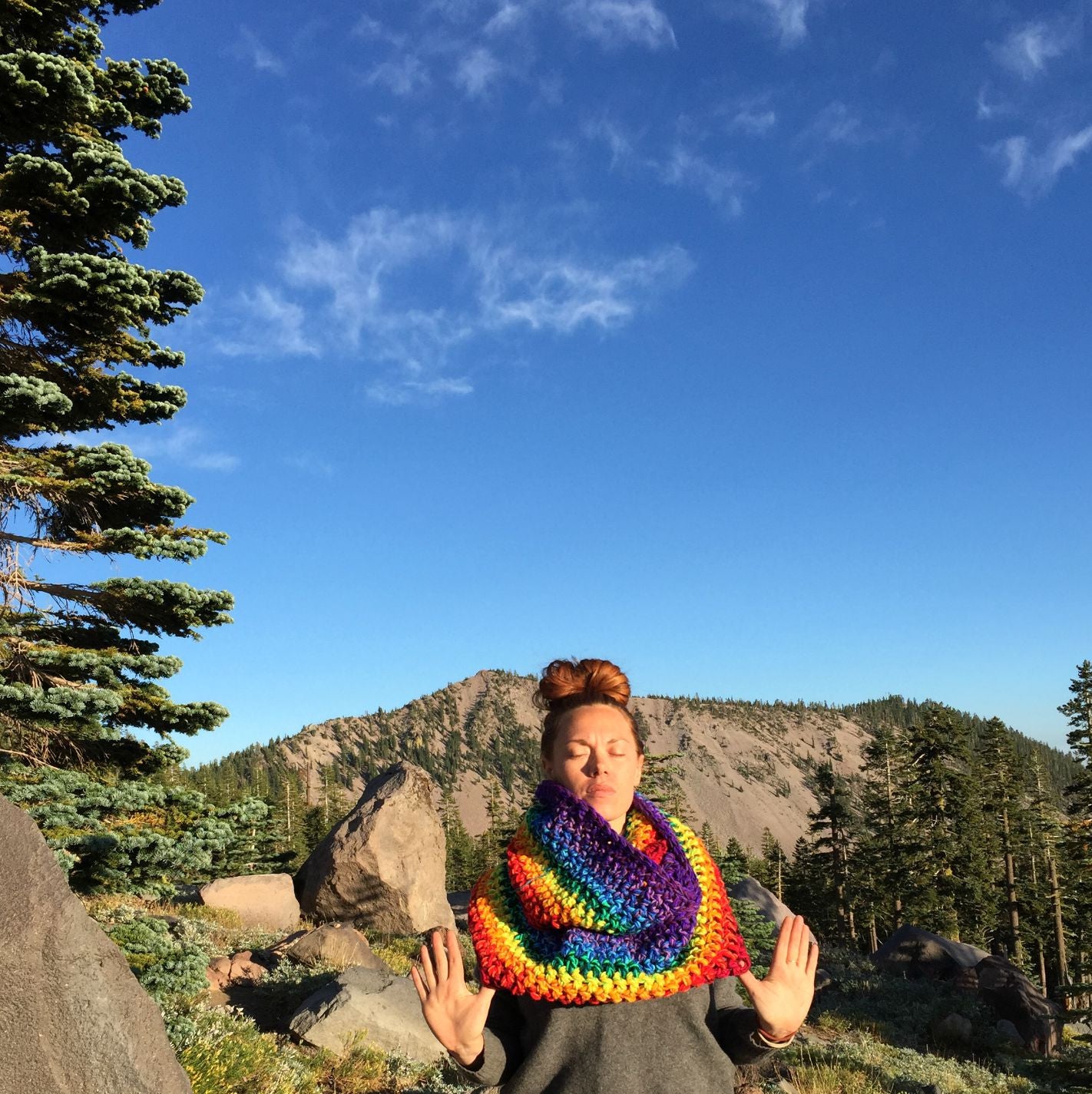 The Infinite Prism Extra Long Super Rainbow Circle Scarf