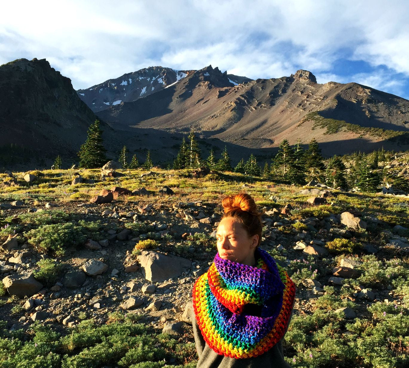 The Infinite Prism Extra Long Super Rainbow Circle Scarf