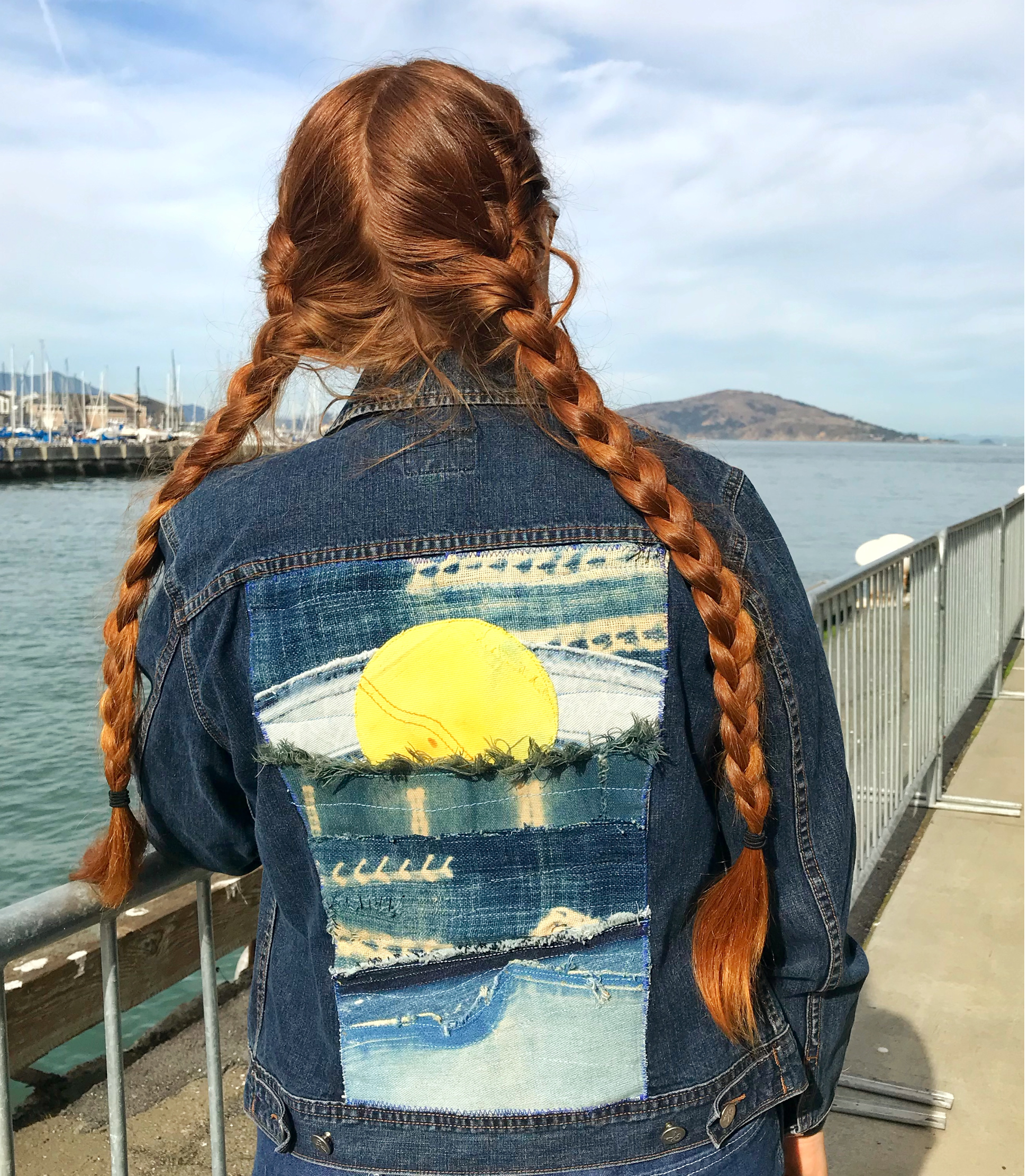 Sea∙Sun☀︎Sky Textile Collage Jacket – Larkin and Larkin