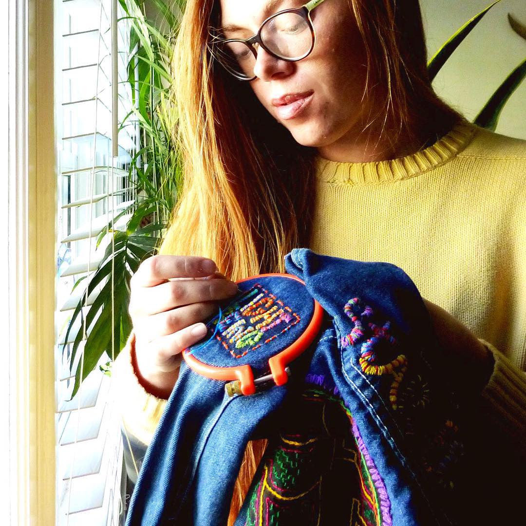 STARSEED Hand-Embroidered Kids Vintage Denim Jacket