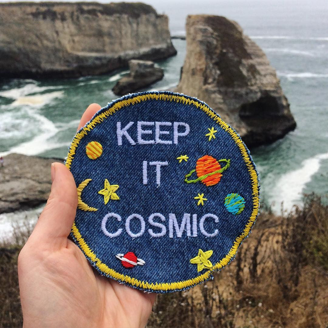 Keep it Cosmic Large Embroidered Patch