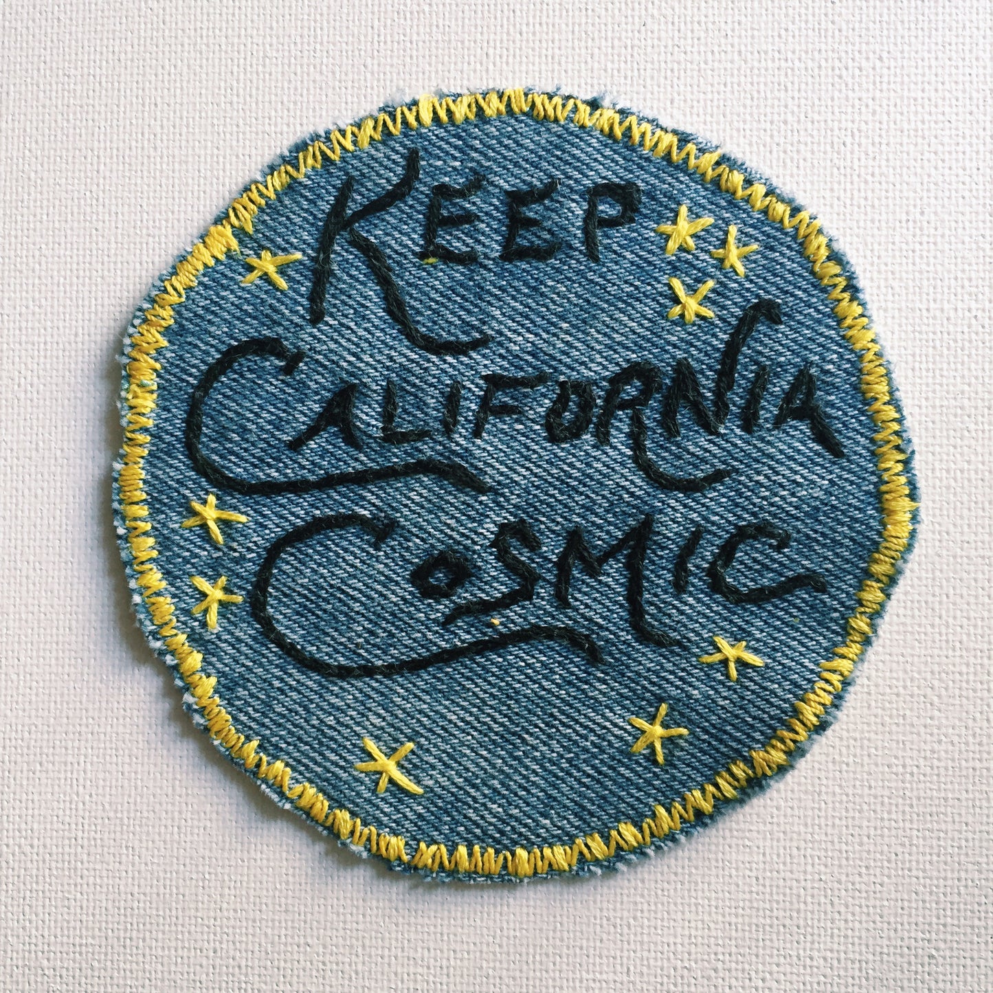Keep California Cosmic! Hand-Stitched Denim Patch