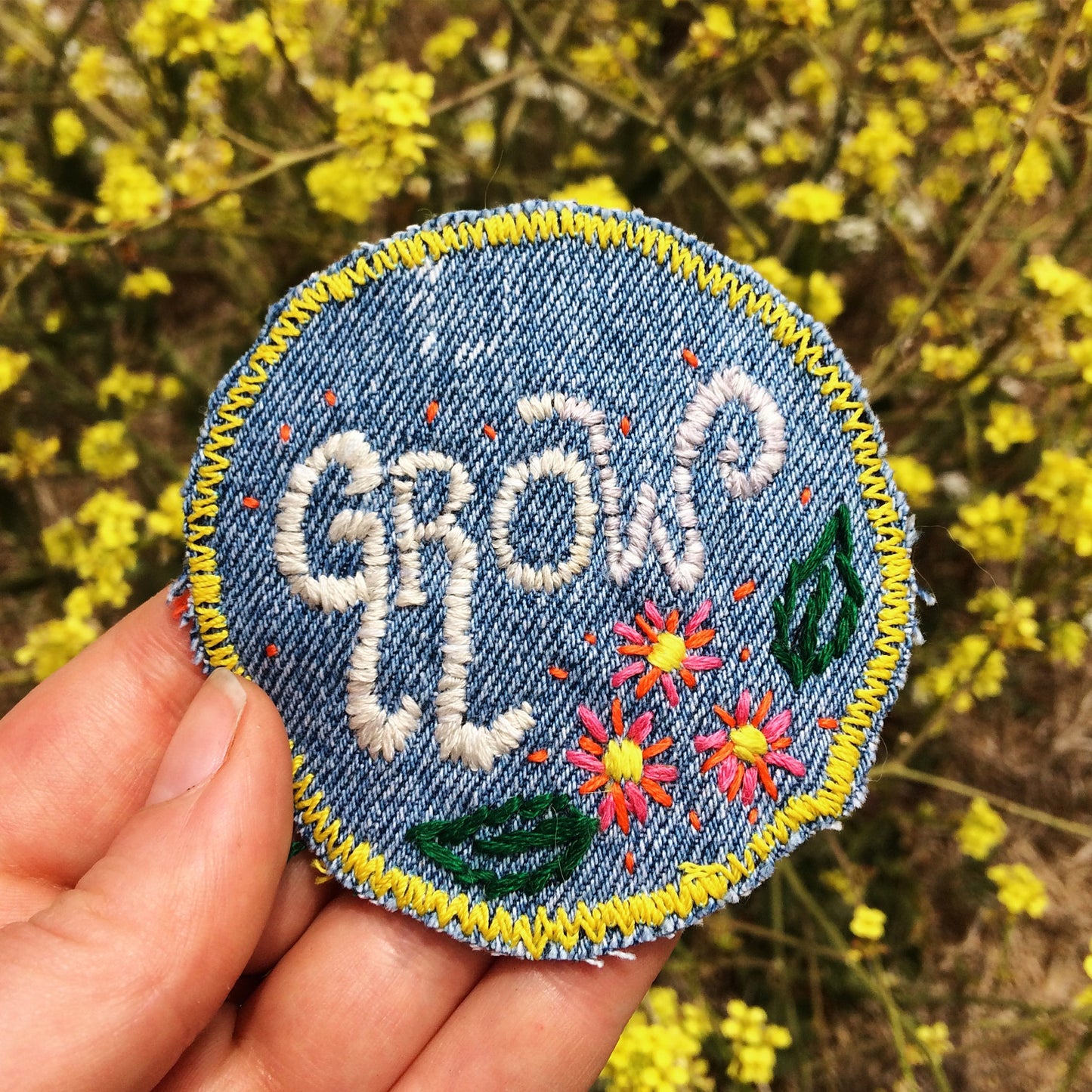 GROW Hand Stitched Patch