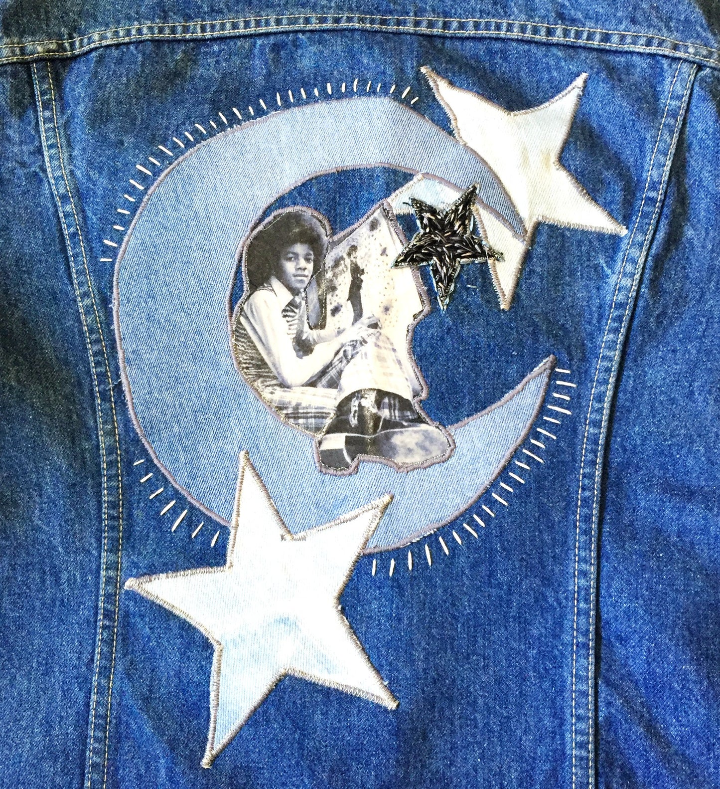 Michael in the Stars. Cosmic MJ Totem Denim Jacket