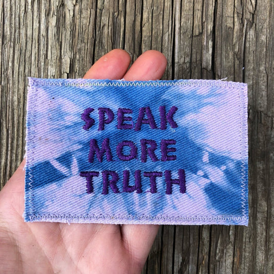 Speak Truth! Tie Dye Handmade Canvas Patch