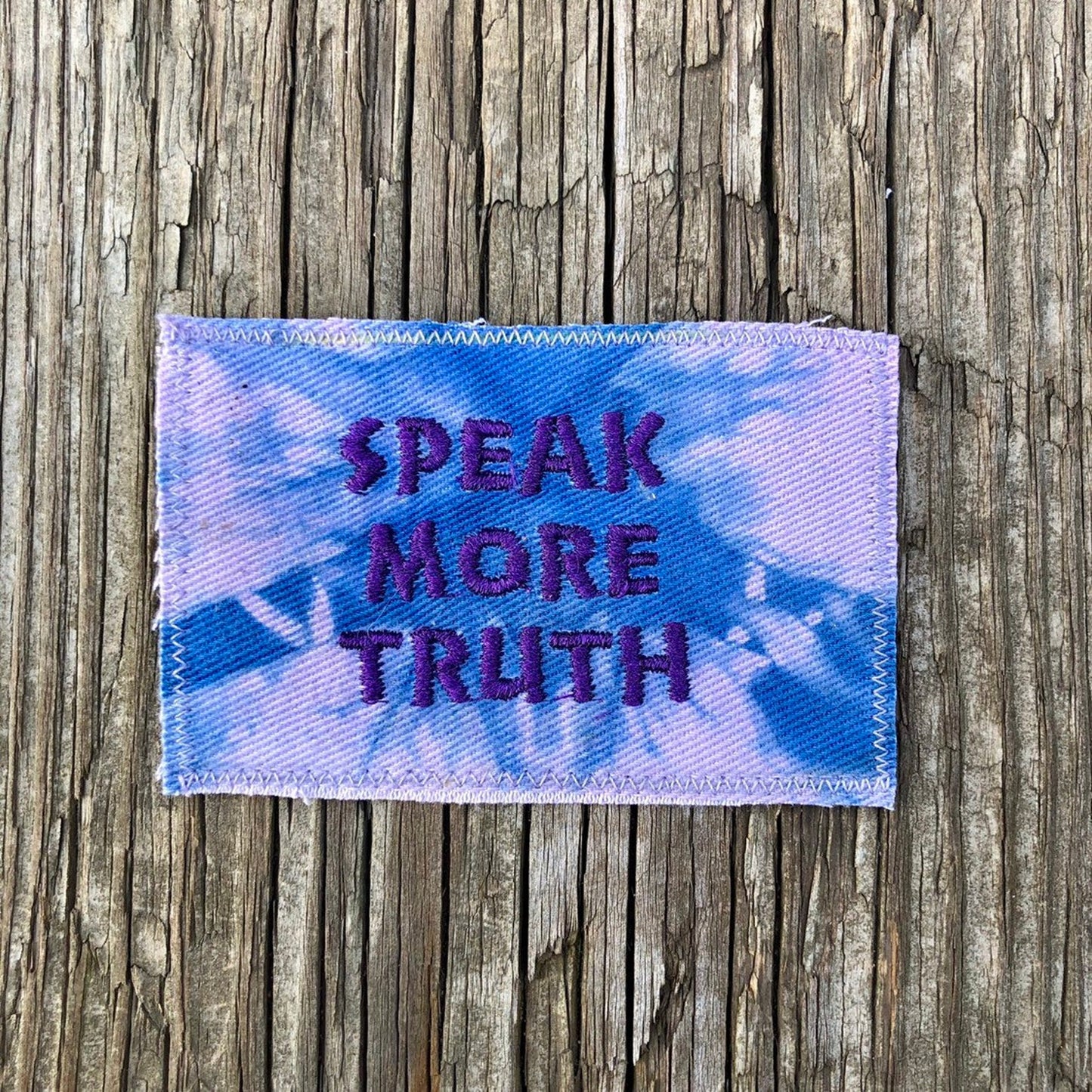 Speak Truth! Tie Dye Handmade Canvas Patch