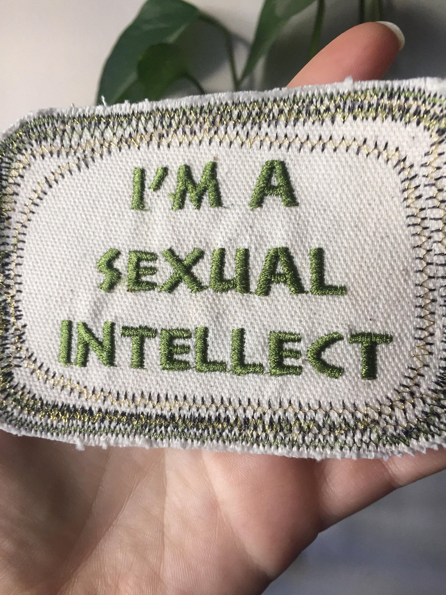 Sapiosexual Handmade Embroidered Canvas Patch