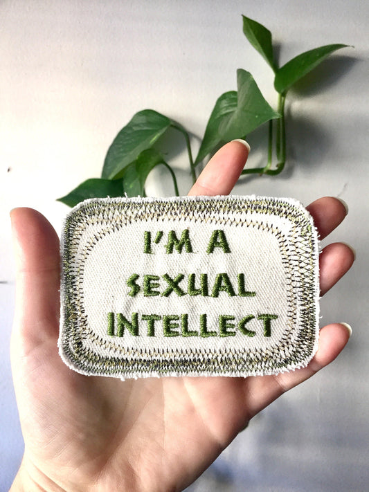 Sapiosexual Handmade Embroidered Canvas Patch
