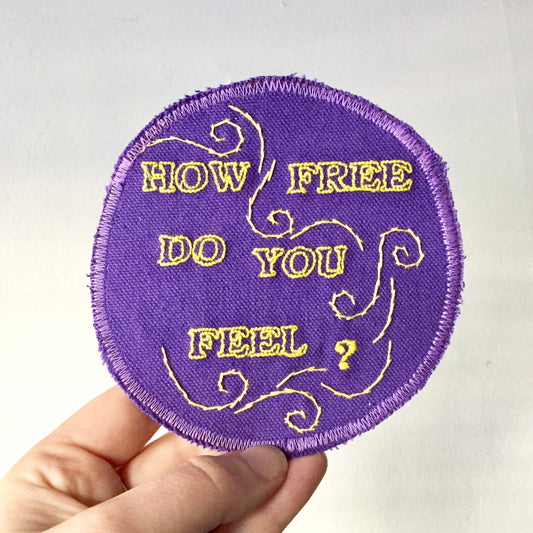 Ask Yourself - Handmade Embroidered Canvas Patch