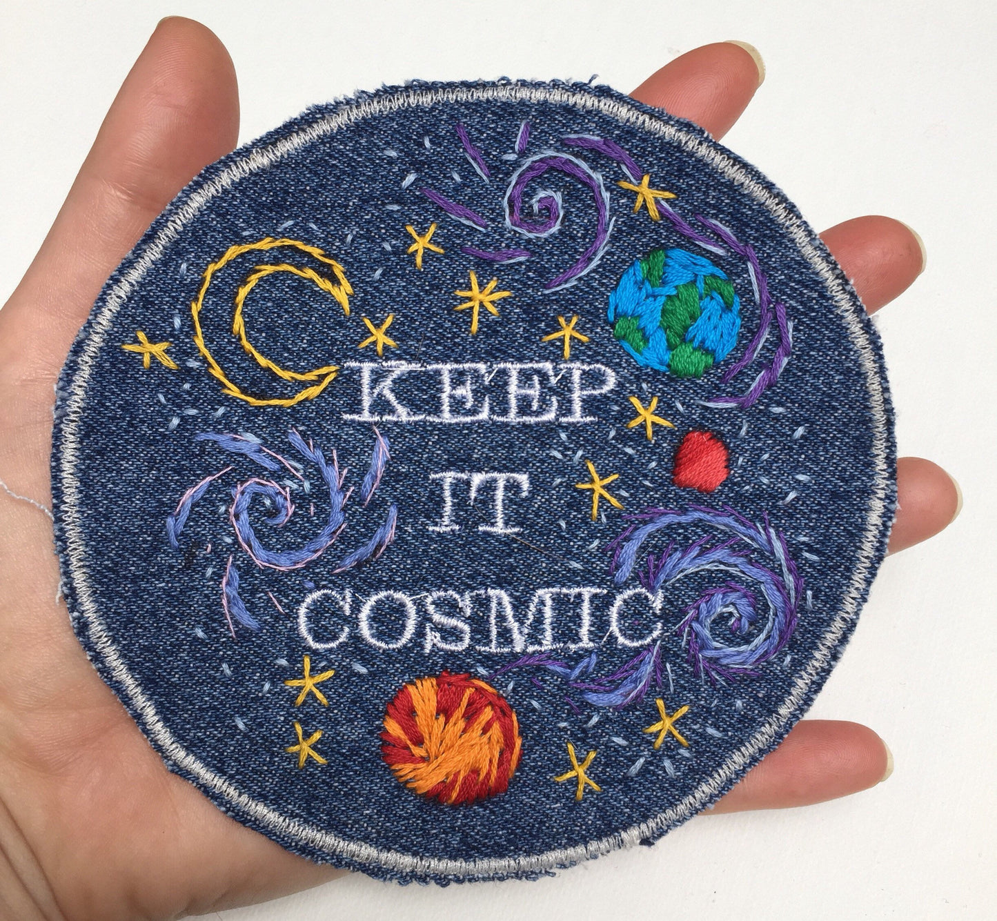 KEEP IT COSMIC Large Embroidered Patch