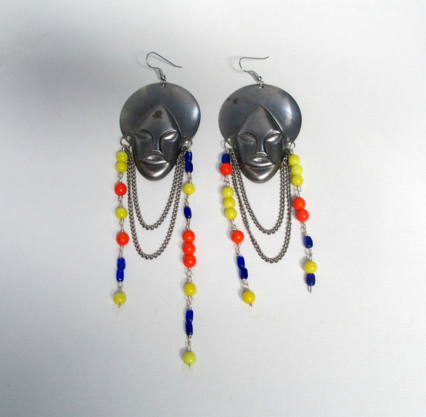 African Mask Statement Earrings