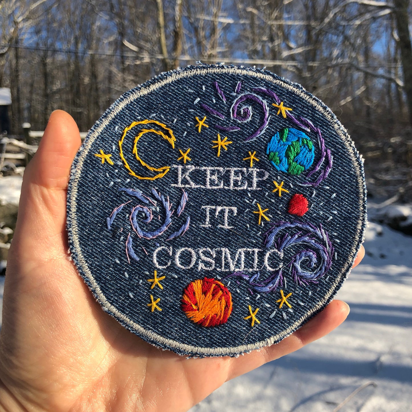 KEEP IT COSMIC Large Embroidered Patch