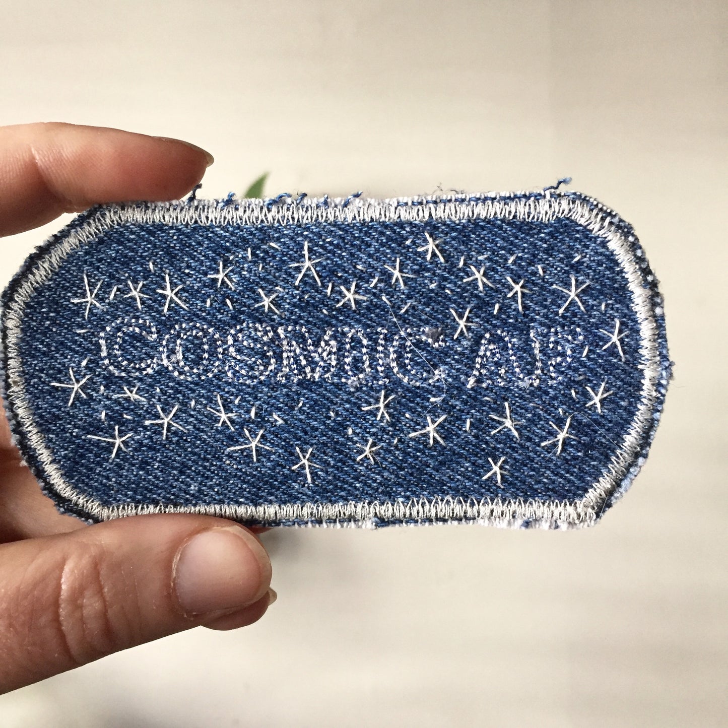 Cosmic AF. Handmade Denim Patch