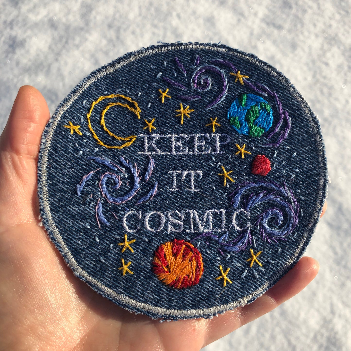 KEEP IT COSMIC Large Embroidered Patch