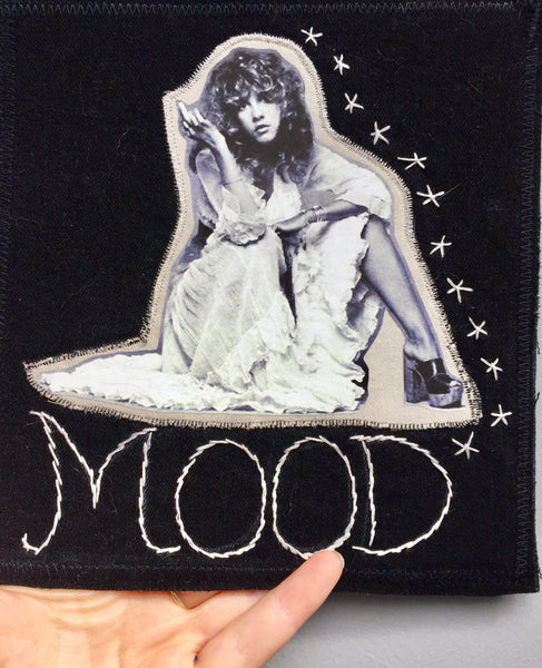 Stevie Nicks. Mood Eternal. Denim Patch. Hand Embroidered on Vintage Denim.