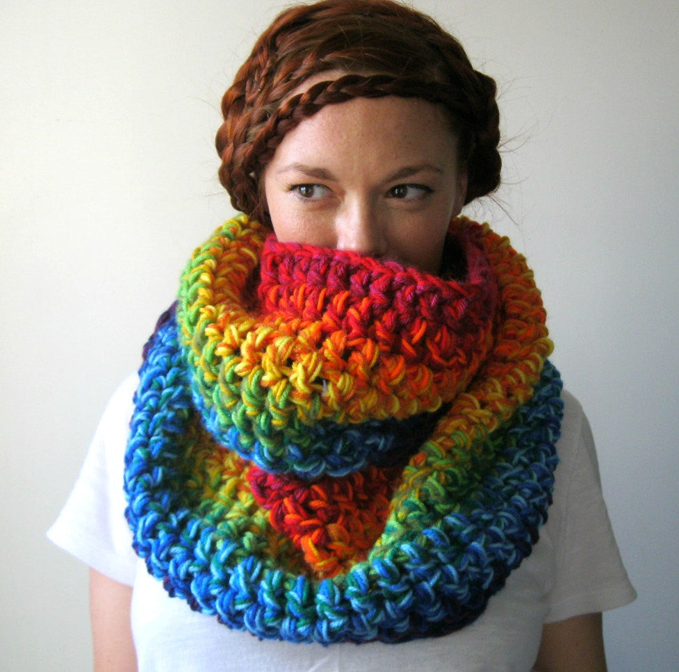 Ultimate Double Rainbow Circle Scarf