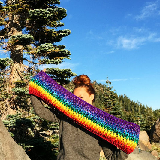 The Infinite Prism Extra Long Super Rainbow Circle Scarf
